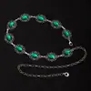 Cadena de Cintura Elegante de Metal con Girasol para Mujer de Comercio Exterior, Accesorio de Cintura Ajustable para Vestido, Cinturón de Cadena Multicapa de Gama Alta