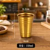 Taza de Acero Inoxidable 304 de una Sola Capa con Escalonamiento para Cerveza Artesanal, Taza Fría para Exteriores, Taza de Agua Portátil Apilable