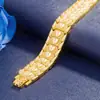 Pulsera de Trébol y Corazón Estilo Hip-Hop Kalamei, Pulsera de Oro para Pareja que Conserva el Color, Hebilla de Reloj, Pulsera de Moda