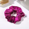 Ligas para el Cabello de Seda Transfronterizas 100% Seda de Morera Bandas para el Cabello 3.5cm Scrunchies Ligas de Seda Plegadas para Mujer
