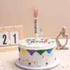 Vela creativa transfronteriza con música, liberación automática sorpresa de insertos de caramelo de colores, decoración de pastel de fuegos artificiales de feliz cumpleaños