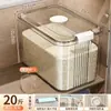 Cubo de Arroz Sellado para Uso Doméstico, a Prueba de Insectos y Humedad, Contenedor de Grano de Grado Alimenticio, Contenedor de Gran Capacidad para Almacenamiento de Harina, Contenedor para Almacenar Arroz