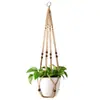 Cuerda de Algodón Tejida a Mano Estilo Bohemio Maceta para Plantas y Flores Cesta Colgante Bolsa de Red Cuerda para Colgar Colgante de Pared Cuerda para Colgar
