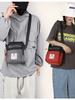 Bolsa Masculina de Tecido Oxford Impermeável Bolsa Masculina Tendência Estilo Coreano Bolsa Transversal para Casal para Ciclismo ao Ar Livre Bolsa de Ombro com Múltiplos Bolsos Bolsa Masculina