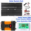 Painel solar 25W portátil externo energia armazenamento sistema solar terno inversor 4000W controlador