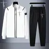 Nuevo Traje Deportivo Casual de Dos Piezas para Pareja Primavera y Otoño en Stock Conjunto de Sudadera y Pantalón de Chándal de Color Sólido y Estampado de Venta Caliente Europea y Americana