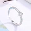 Anillo de plata esterlina S925 con diamantes, venta al por mayor de fábrica, platino, moda coreana, clásico, la mejor propuesta de venta, joyería creativa