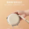 Estilo Xiaohongshu Estojo para Óculos com Amortecimento a Ar, Dobrável, Ultraleve, Anti-riscos, Zíper Redondo Bolsa Portátil para Óculos a