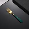 304 Internet Red Spoon Aço Inoxidável Tableware Faca e Colher Garfo Hotel Western Steak Faca Sobremesa Round Spoon Garfo logotipo imprimível