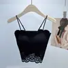 Camisola de Encaje Estilo Francés para Mujer, No Necesita Usar Sujetador, Ropa Exterior, Lencería Belleza Espalda Puro Deseo, Ropa Interior sin Tirantes, Capa Base sin Costuras