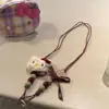 Livro Vermelho Pequeno com corrente de pelúcia KT fofa para celular corrente de celular chaveiro de outono e inverno pingente pingente cordão universal