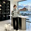 Jaqueta de Algodão Acolchoada Grossa Plus Size Quente com Capuz Inverno 2026 Feminina Moda Macia Unissex Solta Outerwear