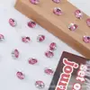 Rocío de Pedrería Apilada Sin Costuras y Sin Fondo 6*8 Forma de Huevo de Paloma Rojo Rosa para Arte de Uñas de Lujo DIY, Super Brillante