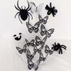 Rosa Esqueleto Halloween Decoración Mariposa 3D Sala de Estar Dormitorio Decoración de Habitación Set de 12 Pegatinas 3D
