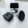 40 Bases Ajustables de Acero Inoxidable para Mesas y Sillas, Cubiertas para Pies que Aumentan la Altura, Tapones de Plástico para Tubos, Tapones Cuadrados Interiores, Tuercas de Tornillo, Patas de Muebles