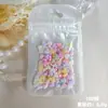 Accesorios para uñas luminosos con forma de corazón esmerilado estilo dulce en colores de caramelo macarrón, decoraciones de uñas portátiles con forma de corazón de resina 3D