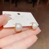 Pequeño y Dulce Simple Perla Pequeño Hebilla de Oreja Moda Temperamento Alta Gama Lujo Ligero Diseño Nicho Únicos Aretes Celebridad de Internet