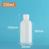 Botella líquida translúcida de boca pequeña con marcas claras, botella dispensadora de líquido, botella para muestras de reactivos, en stock