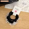 Lazo básico versátil de encaje estilo coreano, cuerda para coleta de pelo femenina, cuerda para moño de pelo de alta gama, accesorio para el cabello de alta elasticidad