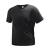 Solona Roupas de Alta Elasticidade de Secagem Rápida Feminina Manga Curta Cor Sólida Respirável Toque Gelado Anti-Mosquito Antibacteriana Camiseta Masculina Gola Redonda Roupa de Trabalho