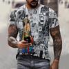 Camiseta con estampado 3D de Luffy de One Piece para hombre y mujer, camiseta de manga corta japonesa de anime 3D para pareja