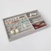 *Caja de joyería forro esponja almohadilla caja de pendientes joya de mano caja de almacenamiento de joyas interior de cajón rejilla de terciopelo