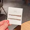 Pinza para el cabello de estilo coreano con lunares blancos y negros y lazo con pedrería, Pinza de moda para flequillo, Exquisita horquilla para la frente