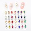 Nail Art Pequenos Ornamentos Oval Cristal Diamante Ornamentos Cor Multicolor Nail Ornaments Shaped Metal Nail Art Acessórios Atacado