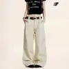 Pantalones Casuales Retro Americanos Yongfang para Hombres y Mujeres, Corte Holgado, Versátiles, Sencillos, de Alta Gama, Relajados y Modernos, de Pierna Recta