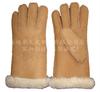 Luvas de couro de pele de carneiro com pelo para homem, inverno, grossas, quentes, para ciclismo, motocicleta, condução, com dedos