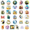 56 Adesivos de Mundo Animal Novo Transfronteiriços, Animais Fofos, Decoração à Prova d'Água para Diário DIY, Papelaria, Adesivos para Copo d'Água