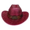 Cross-border Novo Glitter Chapéu De Cowboy Halloween Preto Ouro Prata EVA Composto Chapéu De Cowboy Cabeça De Gado Acessórios