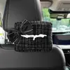 Caja de Pañuelos para Coche Estilo Lluvia Azul, Caja de Pañuelos Pequeña para Coche Estilo Fragante, Caja de Pañuelos para Respaldo de Asiento de Coche Simple y Linda con Lazo para Mujeres