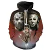 Nuevo Suéter de Calavera de Halloween Serie de Terror 3D Suéter con Capucha de Impresión Digital para Cosplay