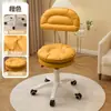 Taburete Pequeño para el Hogar con Ruedas Giratorias, Taburete Bajo con Ruedas, Taburete Redondo Pequeño Móvil con Cojín Suave para Adultos, Adecuado para la Entrada