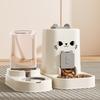 Mascota Transfronteriza Alimentador Automático para Comida y Agua Bebible Artefacto de una Pieza Gran Capacidad Dos en Uno Alimentador de Agua Suministros para Mascotas