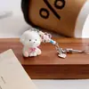 Nuevo Lanyard para Teléfono de Peluche de Cachorro y Conejo Afelpado, Cadena para Teléfono de Perlas Femenina, Llavero, Colgante para Bolso al por Mayor