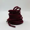 Cadarços Redondos de Cor Sólida 16D para Botas Martin, Tênis de Basquete, Sapatos de Couro Marrom, Preto e Branco, Botas, Tênis Cor de Café