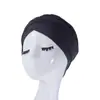 Amazon Europeia e Americana novo tecido elástico testa cruzada gorro indiano cânhamo de cristal base de gorro tartaruga
