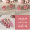 Pasador de Corazón Rosa para Mujer, Pin Lateral para la Frente, Accesorio para el Cabello, Pinza de Garra Linda de Verano para Flequillo, Adorno para el Cabello