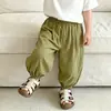 Pantalones de Linterna para Niños Verano Nuevo Estilo Suaves Amigables con la Piel Sueltos Casuales Versátiles Color Sólido Pantalones Anti-Mosquitos Pantalones de Puño para Niños