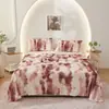 Nueva Manta Rayada de Piel de Conejo Tie-dye para Comercio Electrónico Transfronterizo Manta Cálida Espesa Estampada Manta para Sofá del Hogar