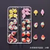 Caja de Accesorios para Uñas de Dibujos Animados Populares Transfronterizos de 6 Compartimentos, Lindo Gato Kt con Lazo, Accesorios Mixtos para Uñas DIY