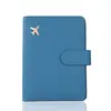 Porta-Passaporte Personalizado para Conveniência em Viagens, Estojo Protetor de Passaporte Portátil, Capa de Passaporte Anti-magnética, Capa de Passaporte de Cor Sólida em PU com Fivela Magnética