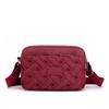 Nueva Bolsa de Hombro Casual a la Moda Combinable Pequeña Bolsa Cuadrada de Nailon Repelente al Agua Bolso Cruzado para Mujer Estilo Coreano Multicapa para Teléfono Móvil