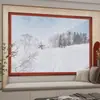 Cortinas Térmicas de Invierno, Aislamiento Térmico, Sellado a Prueba de Viento, Sellado de Fugas de Aire en Ventanas, Lámina de Plástico Gruesa a Prueba de Viento, Aislamiento contra el Frío