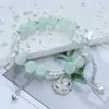 Pulseira Cristal Sereia Estilo Floresta Doce Nova Super Fada Feminina Design de Nicho Ins Versátil Estudante Melhor Amiga Pulseira DIY