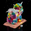 Regalo de Navidad San Valentín Mini Rosa Unicornio 25cm Trompeta Creativo Simulación Flor Eterna Unicornio
