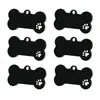 Comercio Exterior Acero Inoxidable Hueso Mascota Perro Marca Colgante Decoración Pie Hueco Moda Collar Metal Anti-pérdida Placa de Identificación