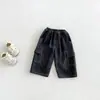 Conjunto de Duas Peças Dianxi Baby: Moletom Tricotado Polo Simples com Gola Reversível, Jeans Stylish de Outono para Bebê